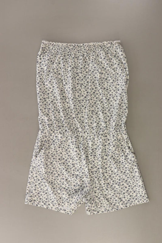 edc by Esprit Jumpsuit Schulterfrei Gr. M mit Blumenmuster weiß aus Polyester