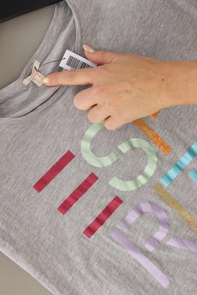 Esprit Printshirt Gr. S Kurzarm grau aus Baumwolle
