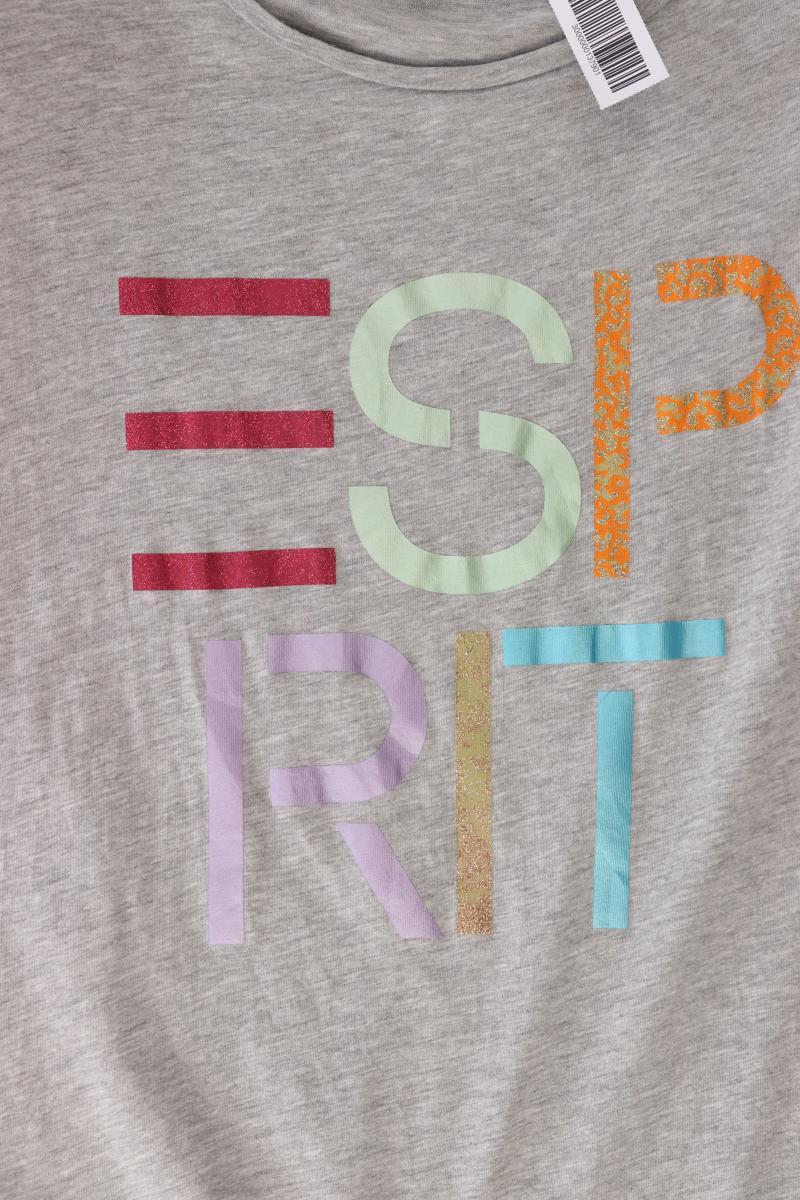 Esprit Printshirt Gr. S Kurzarm grau aus Baumwolle