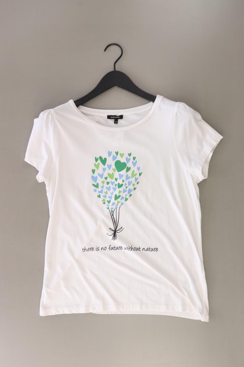 More&More Printshirt Gr. 40 Kurzarm weiß aus Baumwolle
