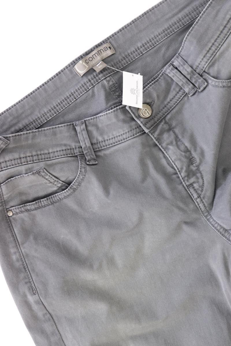 comma, Five-Pocket-Hose Gr. 40 grau aus Baumwolle
