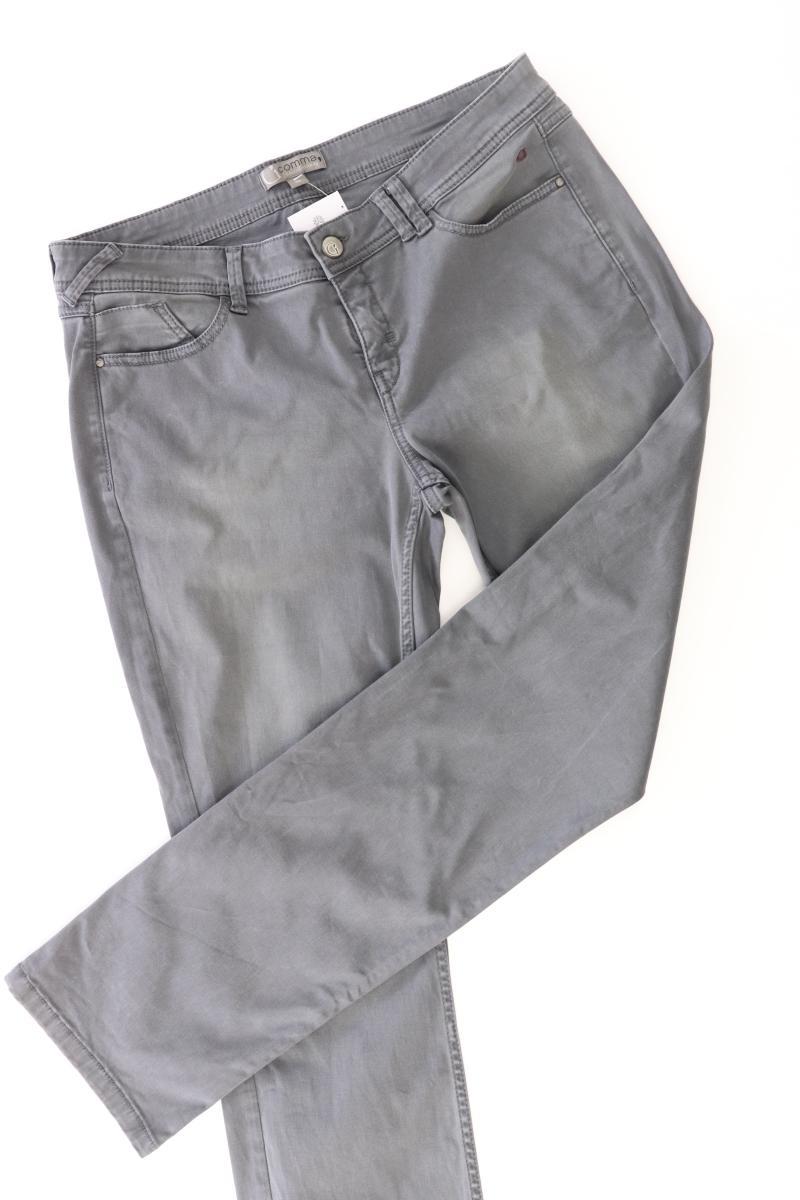 comma, Five-Pocket-Hose Gr. 40 grau aus Baumwolle