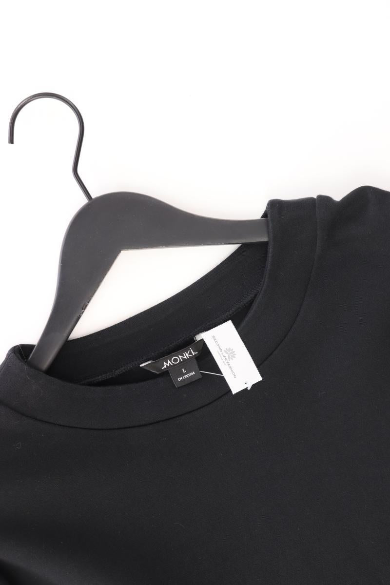 Monki T-shirt kleid Gr. L 3/4 Ärmel schwarz aus Baumwolle