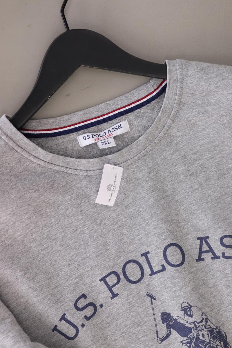 U.S. Polo Assn Langarmpullover für Herren Gr. XXL grau aus Baumwolle