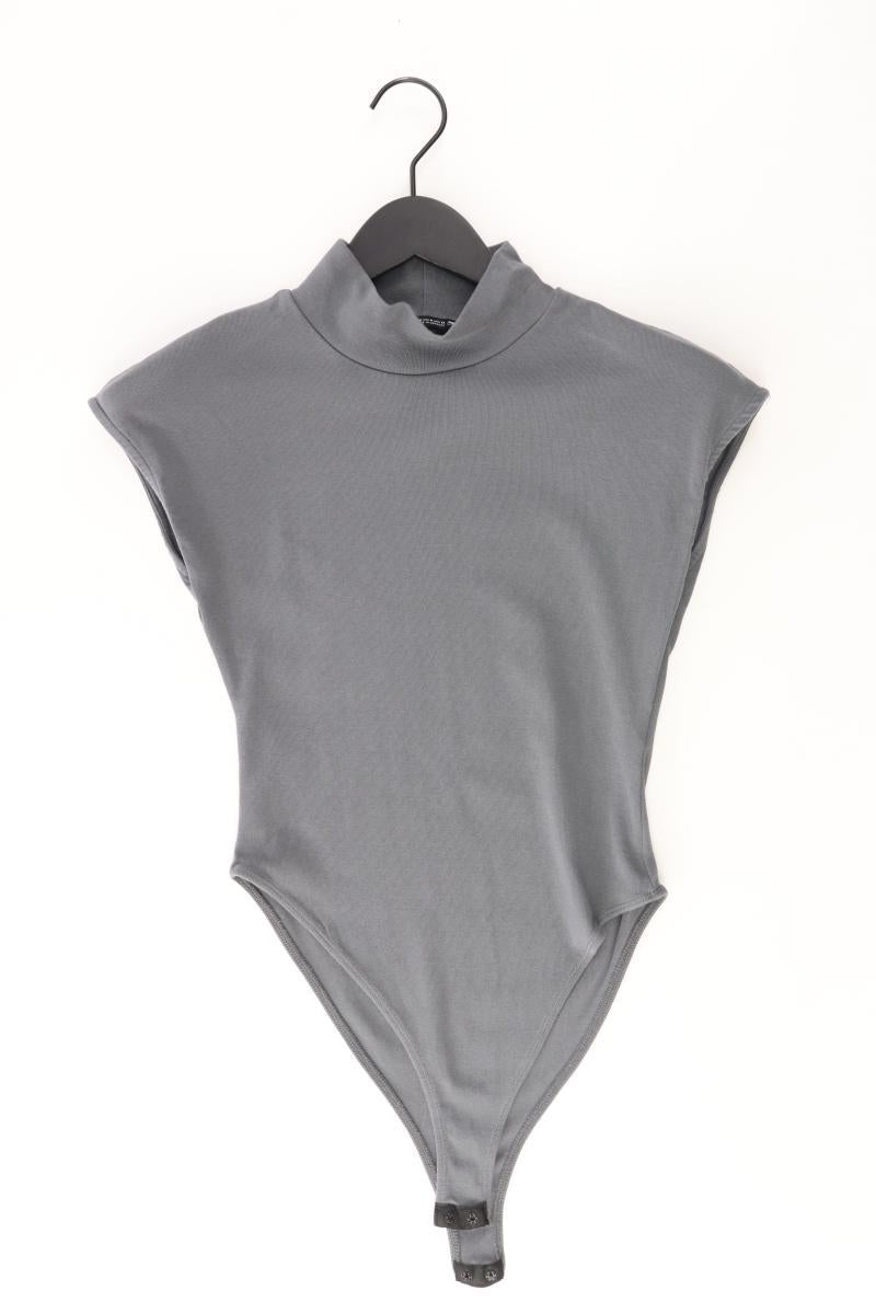 Zara Shirtbody Gr. M Kurzarm grau aus Baumwolle