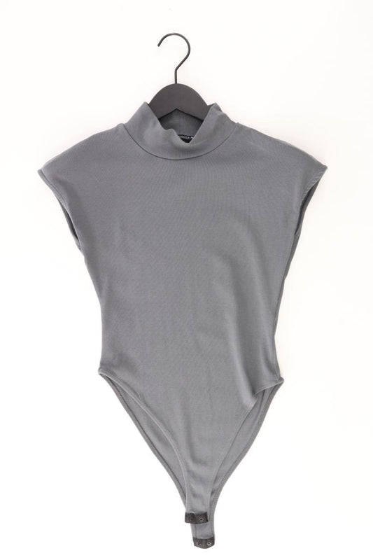 Zara Shirtbody Gr. M Kurzarm grau aus Baumwolle