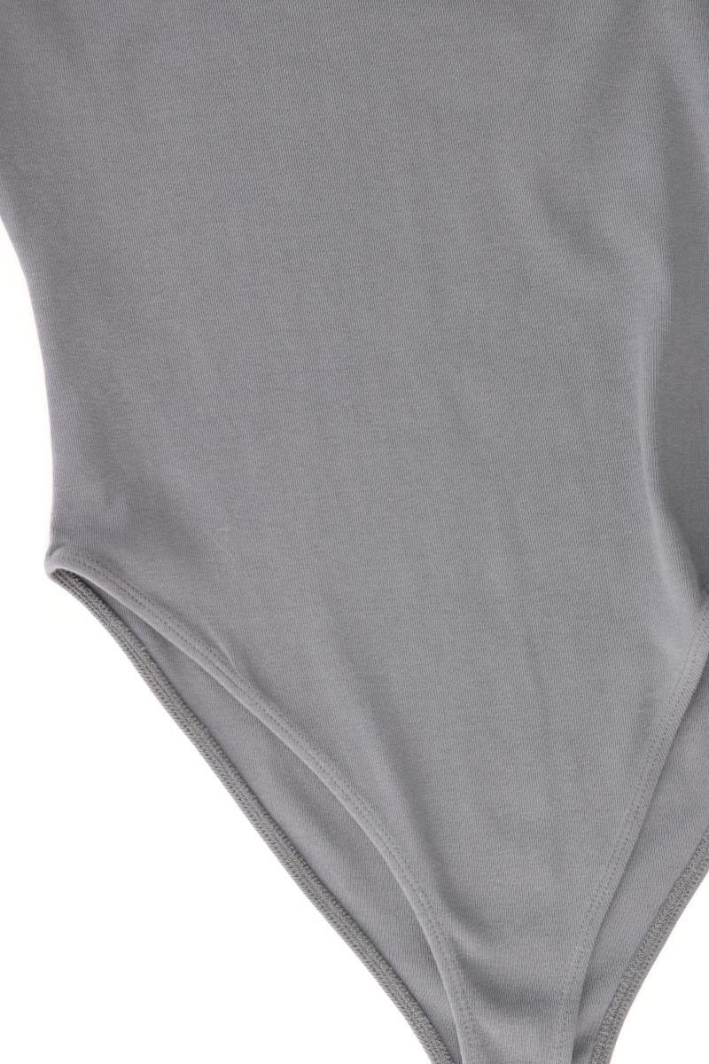 Zara Shirtbody Gr. M Kurzarm grau aus Baumwolle