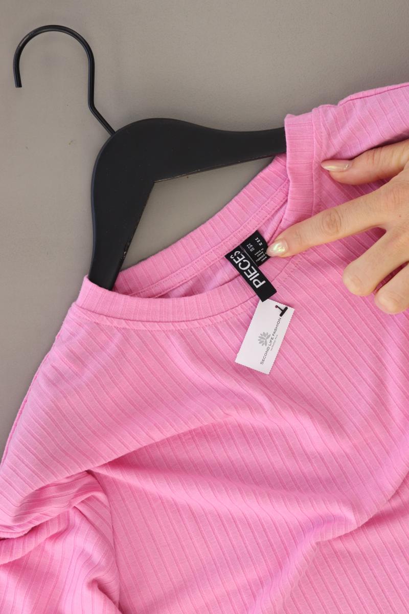 Pieces T-Shirt Gr. M Kurzarm rosa aus Polyester