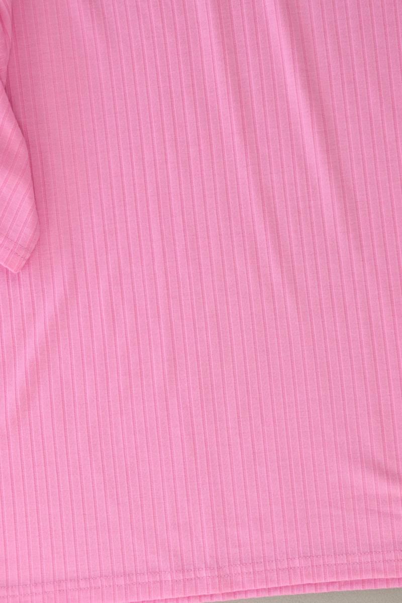 Pieces T-Shirt Gr. M Kurzarm rosa aus Polyester