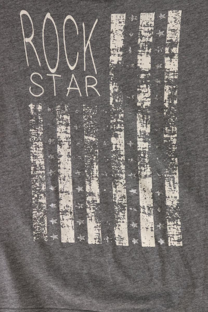 edc by Esprit Printshirt Gr. S Kurzarm grau aus Baumwolle