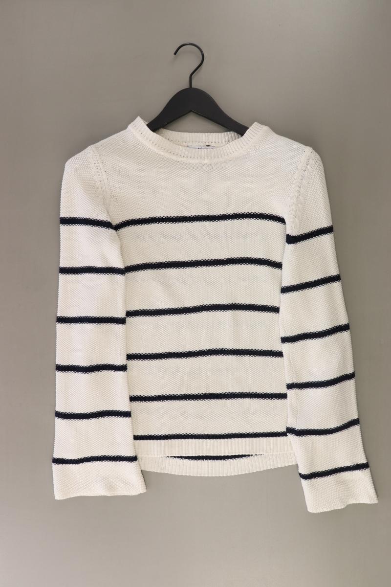 edc by Esprit Grobstrickpullover Gr. S gestreift weiß aus Baumwolle