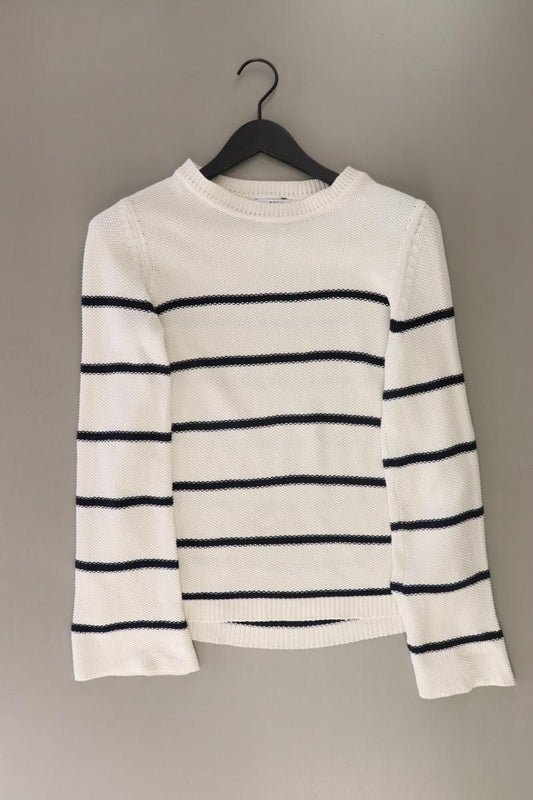 edc by Esprit Grobstrickpullover Gr. S gestreift weiß aus Baumwolle