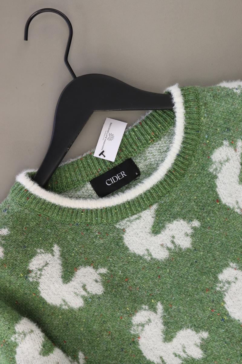 Cider Pullover mit Alpakamuster Gr. L grün