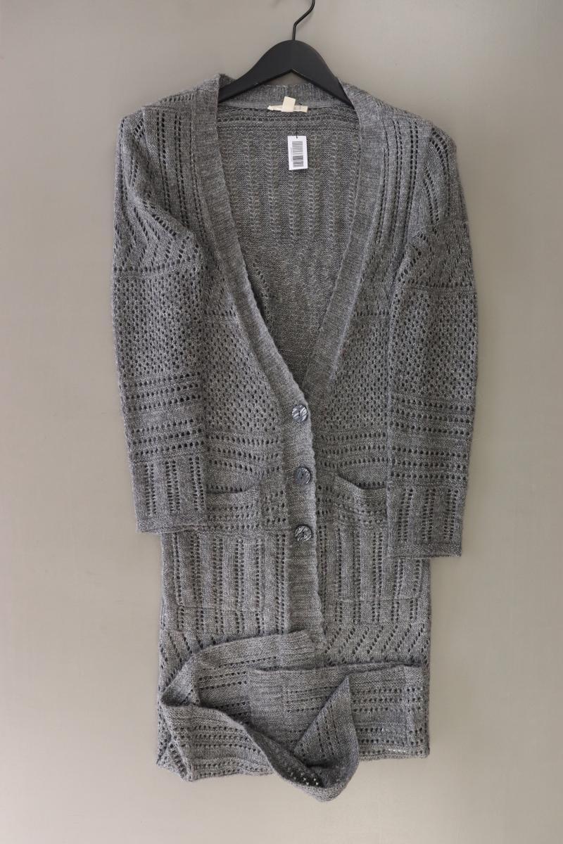 Esprit Strickjacke mit Alpakawolle Gr. XS Langarm grau aus ALPACA