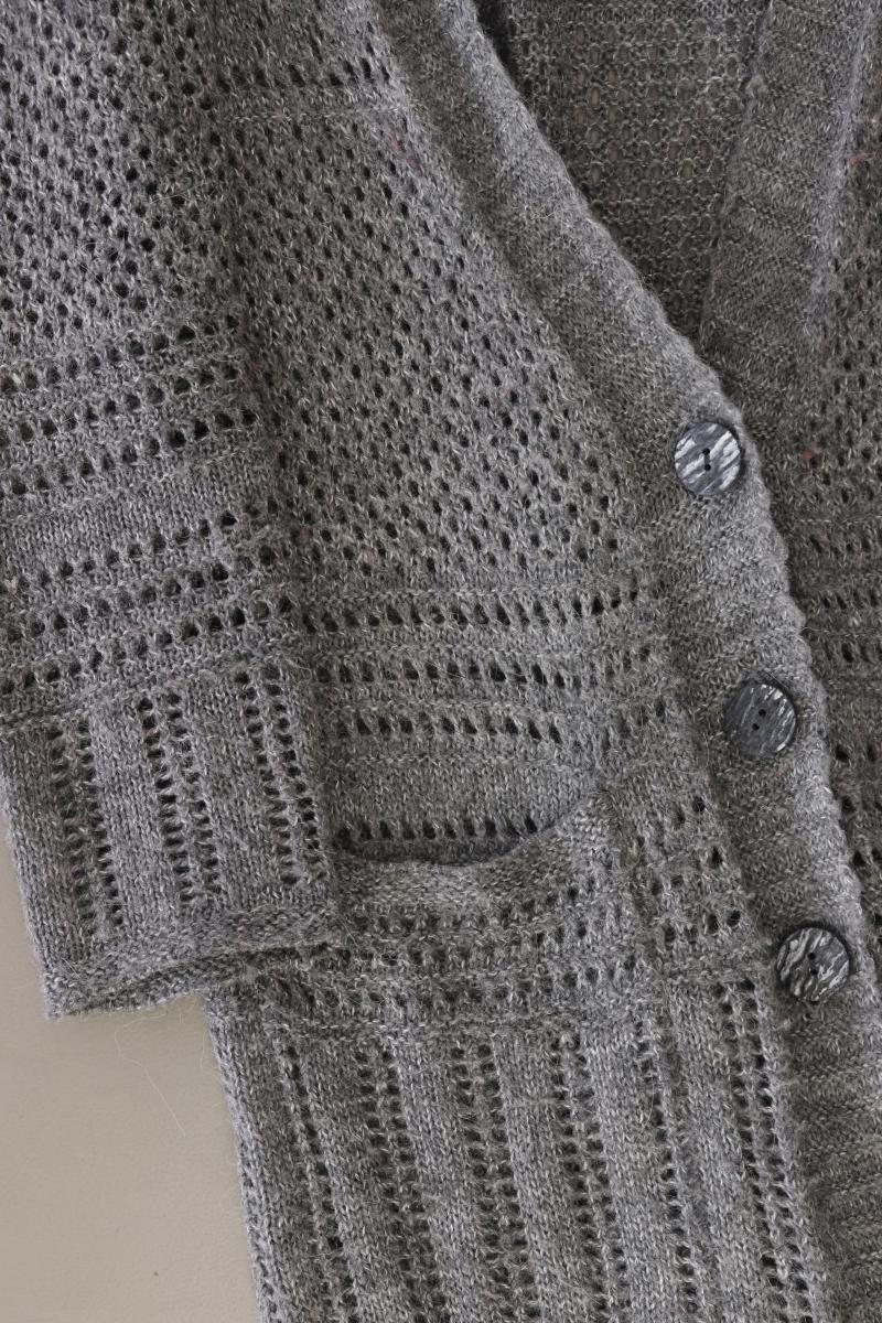 Esprit Strickjacke mit Alpakawolle Gr. XS Langarm grau aus ALPACA