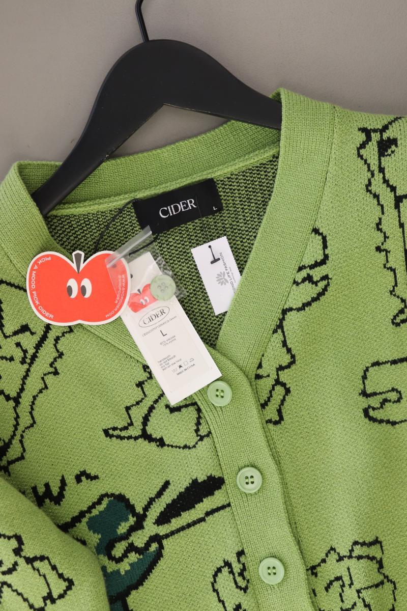 Cider Cardigan mit Dinomuster Gr. L neu mit Etikett Langarm grün