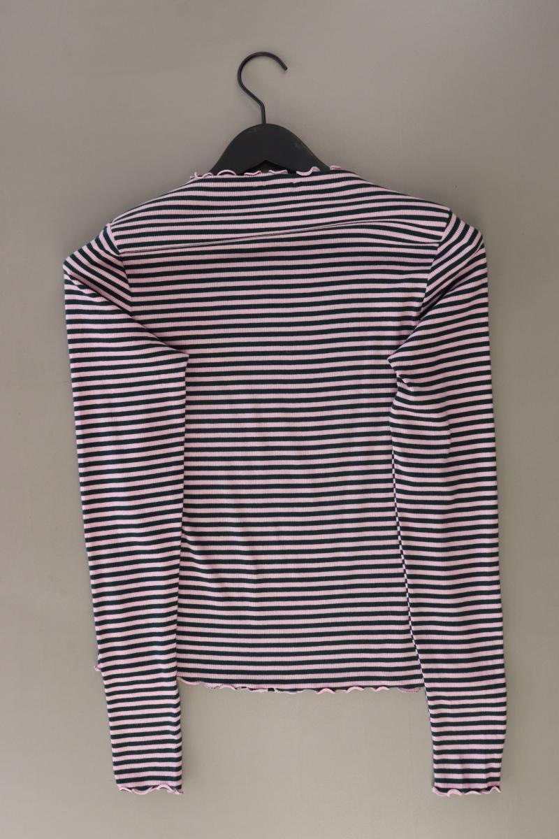 Monki Ringelshirt Gr. L gestreift Langarm lila aus Baumwolle