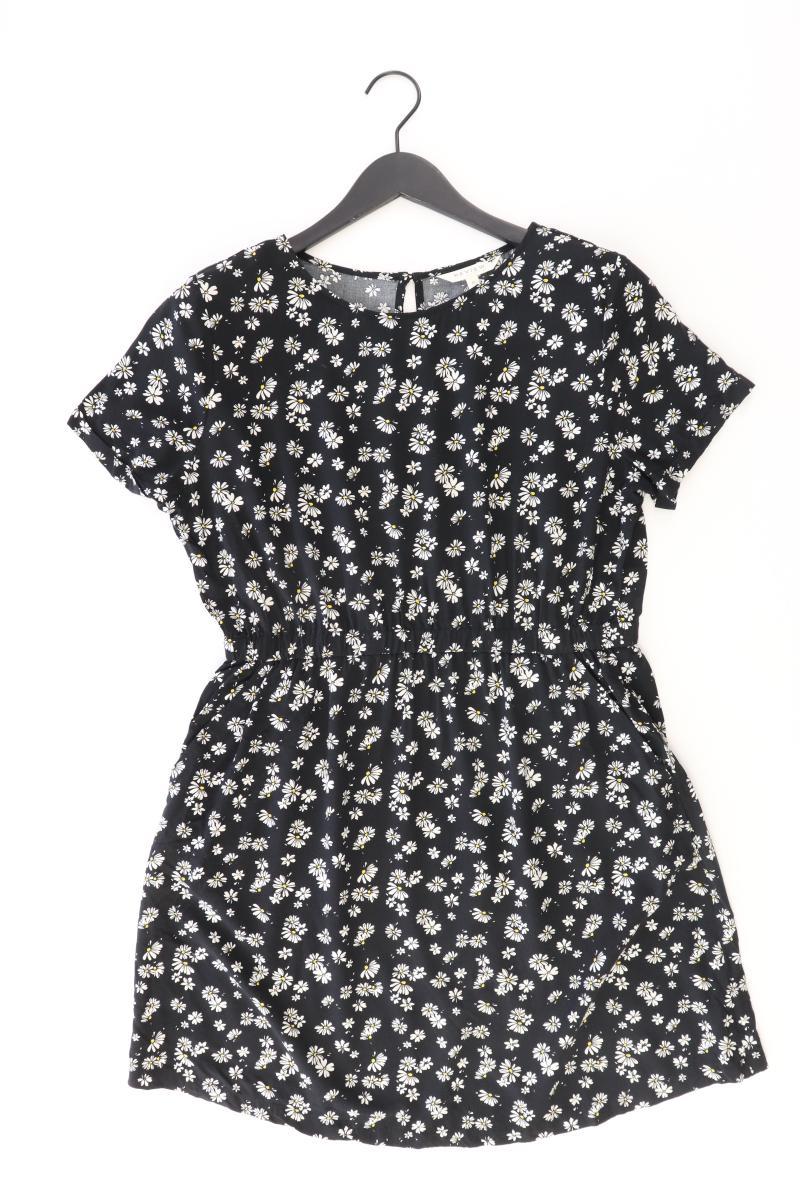 Review Kleid mit Seitentaschen Gr. XL mit Blumenmuster Kurzarm schwarz