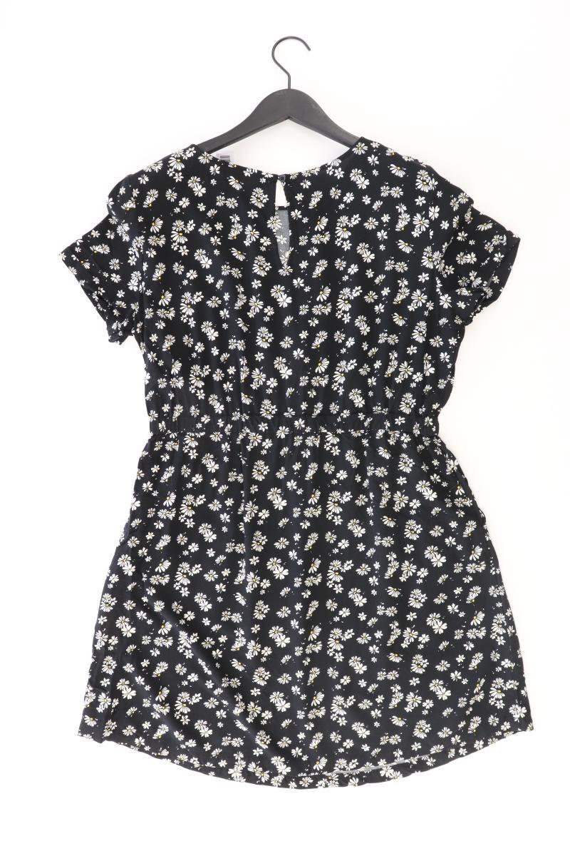 Review Kleid mit Seitentaschen Gr. XL mit Blumenmuster Kurzarm schwarz