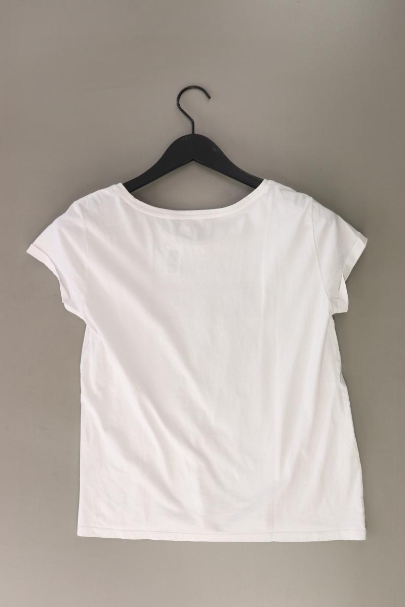 Esprit Organic Printshirt Gr. XS Kurzarm weiß aus Baumwolle