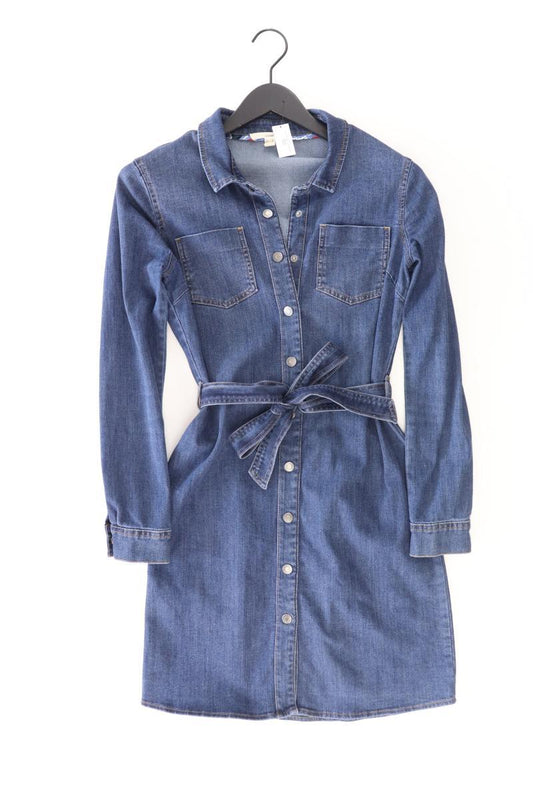 Esprit Jeanskleid Gr. S mit Gürtel Langarm blau