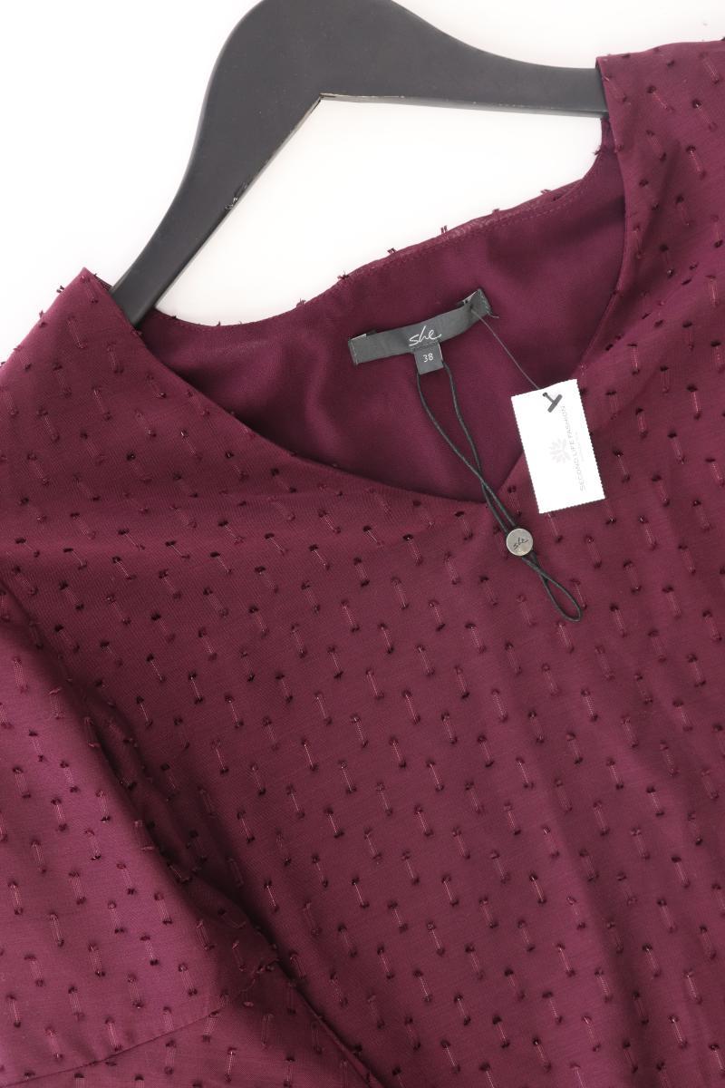 She Regular Bluse Gr. 38 3/4 Ärmel rot aus Polyester