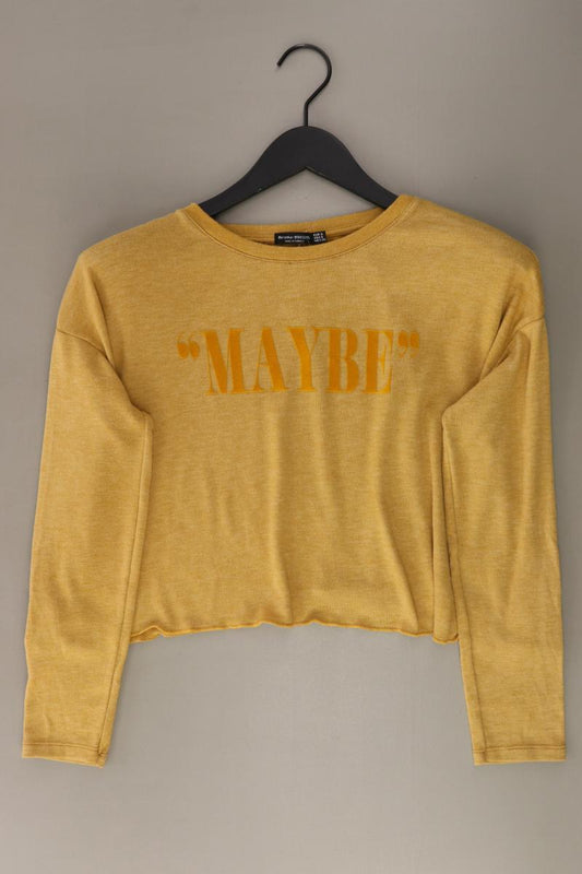 Bershka Cropped Shirt Gr. S 3/4 Ärmel gelb