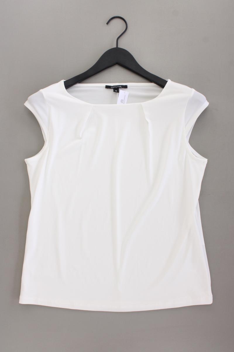 comma, Kurzarmbluse Gr. 38 creme aus Polyester