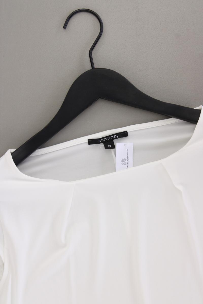 comma, Kurzarmbluse Gr. 38 creme aus Polyester