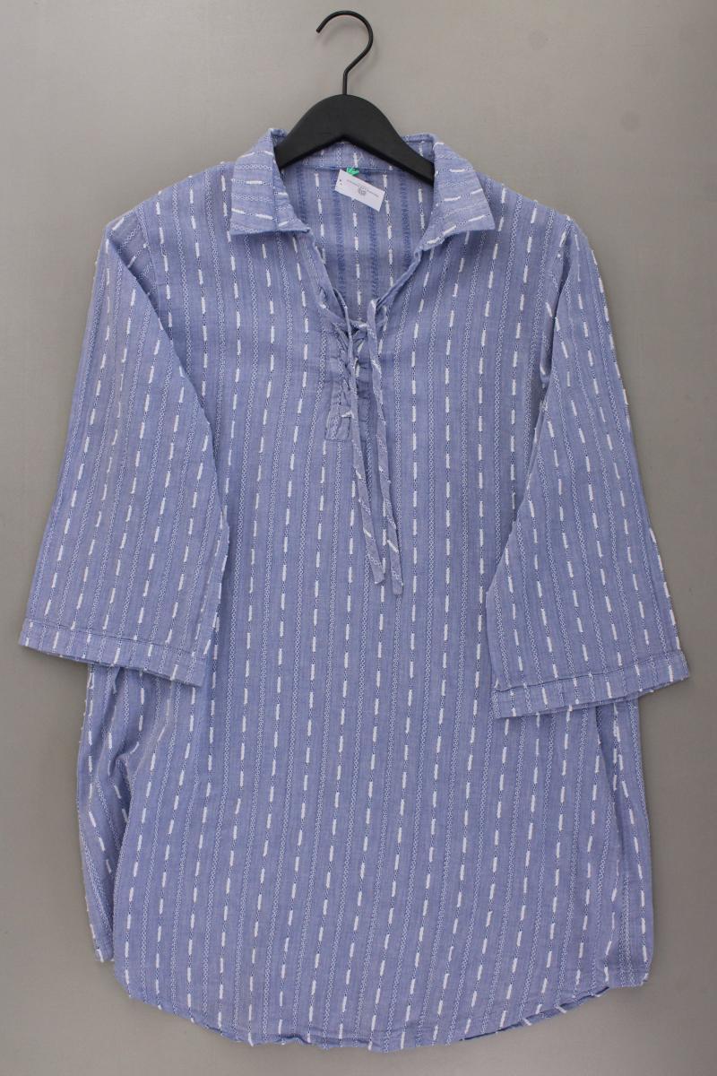 PALMERS Blusenkleid Gr. 44/46 neuwertig 3/4 Ärmel blau aus Baumwolle