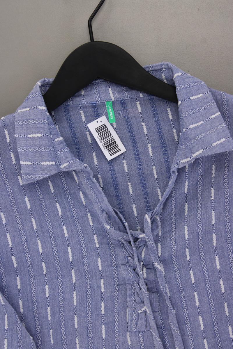PALMERS Blusenkleid Gr. 44/46 neuwertig 3/4 Ärmel blau aus Baumwolle