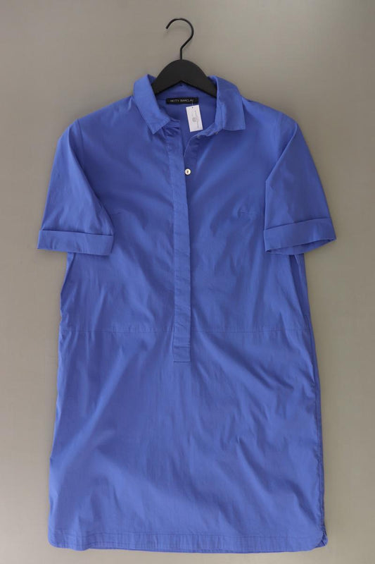 Betty Barclay Blusenkleid Gr. 38 Kurzarm blau aus Baumwolle