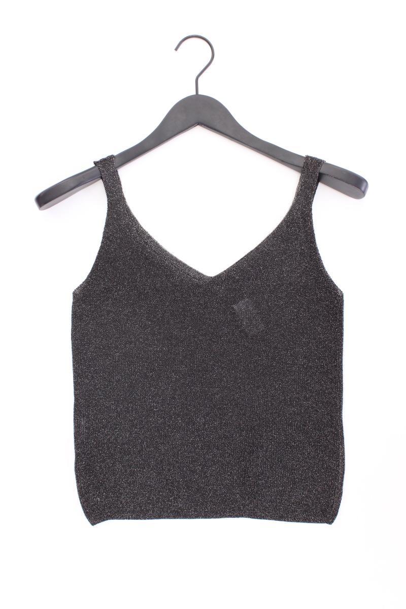 Mango Trägertop Gr. XS mit Glitzer silber