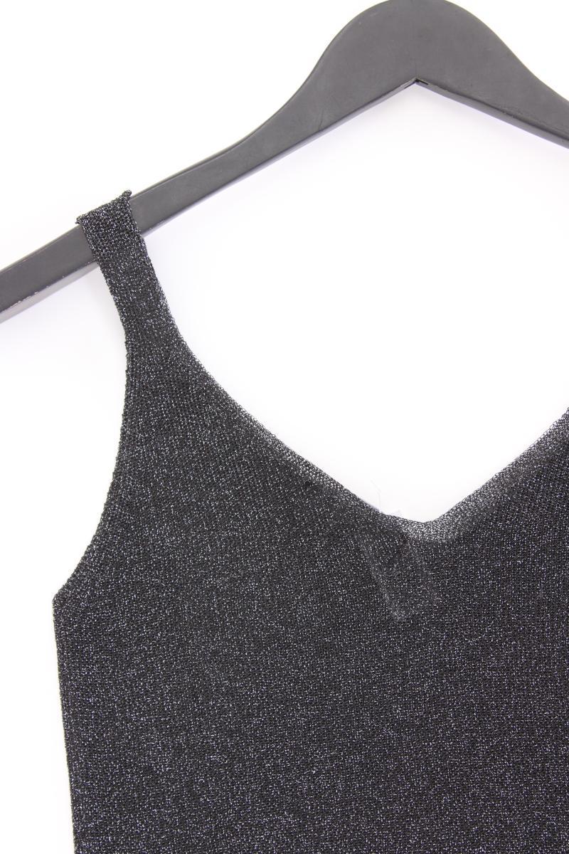Mango Trägertop Gr. XS mit Glitzer silber