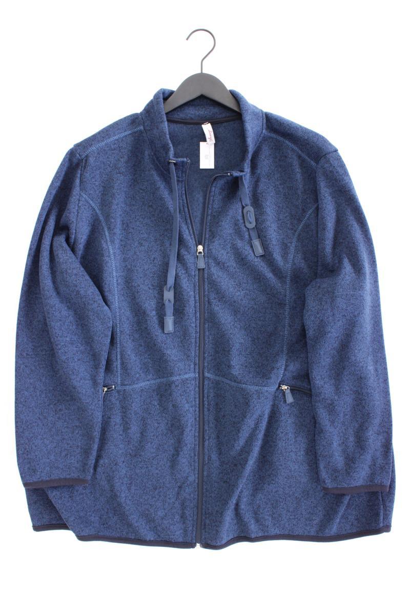 sheego Classic Cardigan Gr. 52/54 Langarm blau aus Polyester