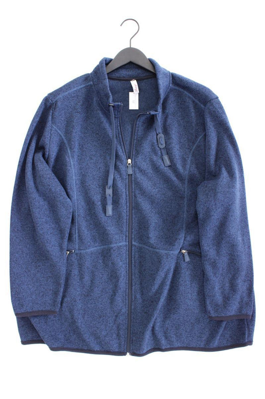 sheego Classic Cardigan Gr. 52/54 Langarm blau aus Polyester