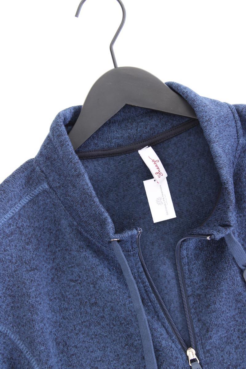 sheego Classic Cardigan Gr. 52/54 Langarm blau aus Polyester