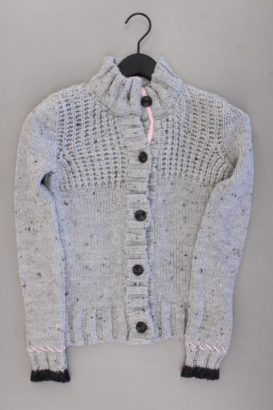 Keilani Strickjacke mit Wolle Gr. 36 Langarm grau aus Polyacryl