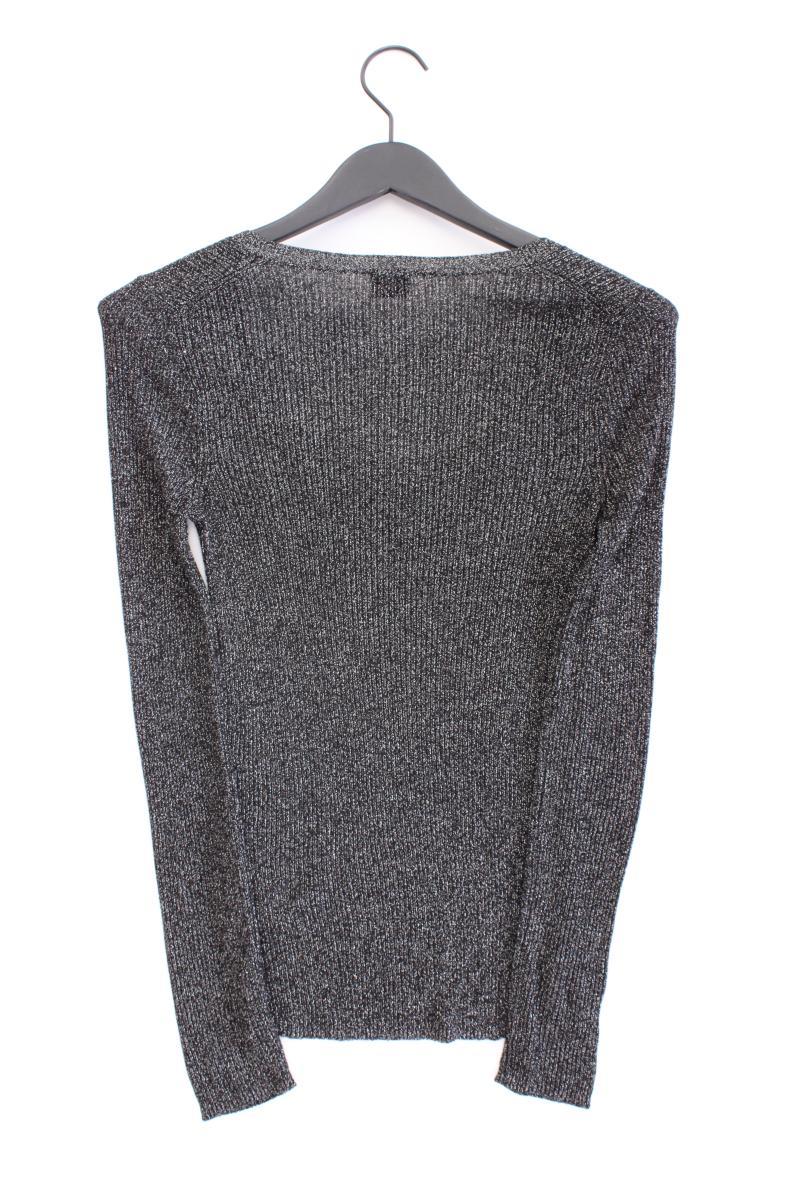 Hugo Boss Longsleeve-Shirt Gr. S Langarm mit Glitzer silber aus Viskose