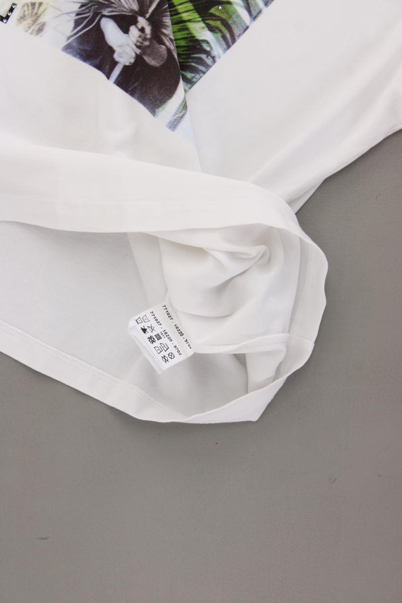 Taifun Printshirt Gr. 40 Kurzarm weiß