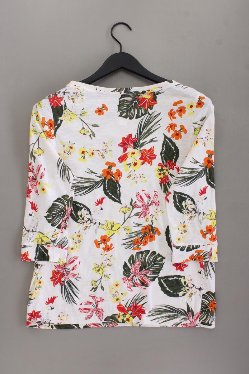 s.Oliver Printshirt Gr. 38 mit Blumenmuster 3/4 Ärmel mehrfarbig aus Baumwolle
