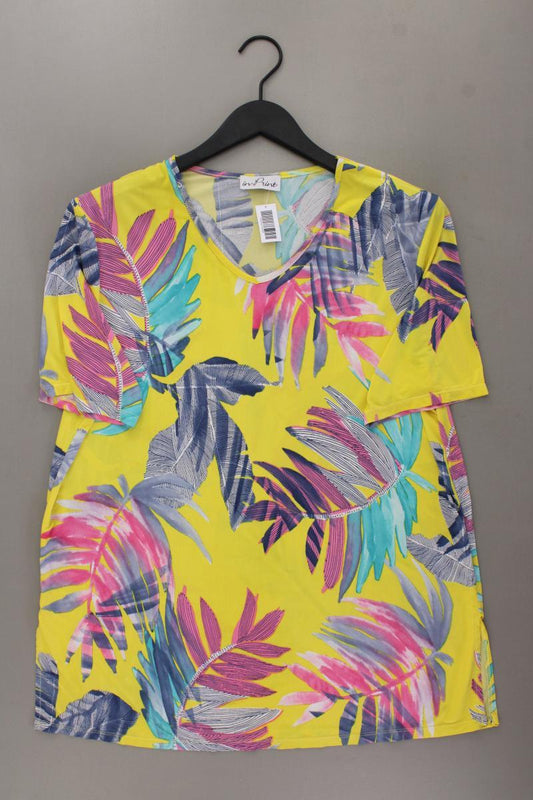 in-Print Shirt mit V-Ausschnitt Gr. M neuwertig Kurzarm mehrfarbig aus Polyester