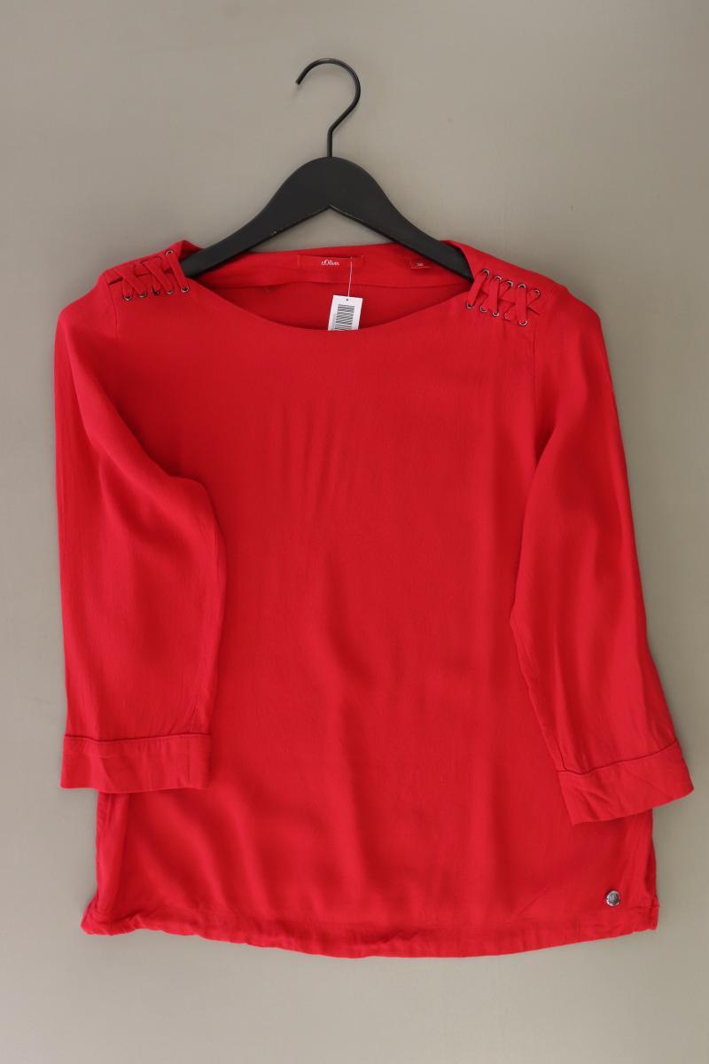 s.Oliver Oversize-Bluse Gr. 38 3/4 Ärmel rot aus Viskose