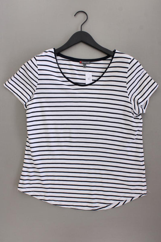 Street One Ringelshirt Gr. 40 gestreift Kurzarm blau aus Baumwolle