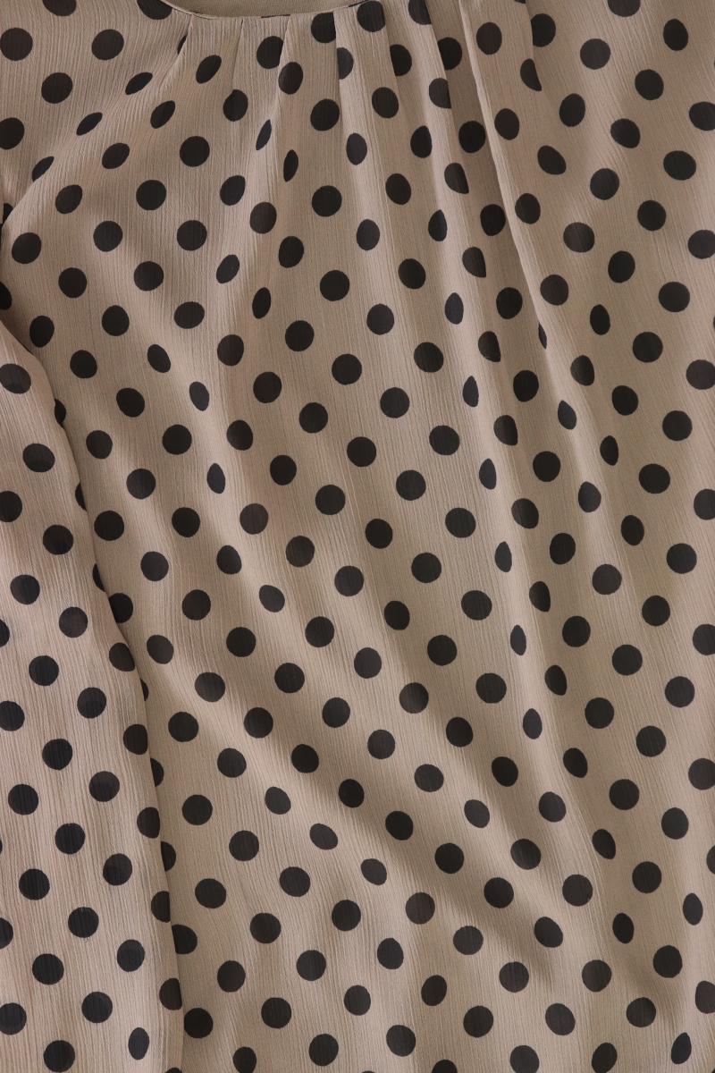 Esprit Langarmbluse Gr. 34 gepunktet braun aus Polyester