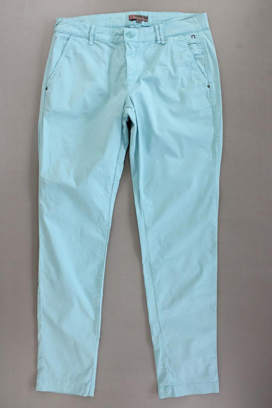 comma, Chinohose Gr. 40 türkis aus Baumwolle