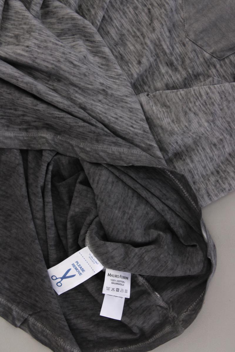 Longsleeve-Shirt für Herren Gr. XXL Langarm grau aus Baumwolle