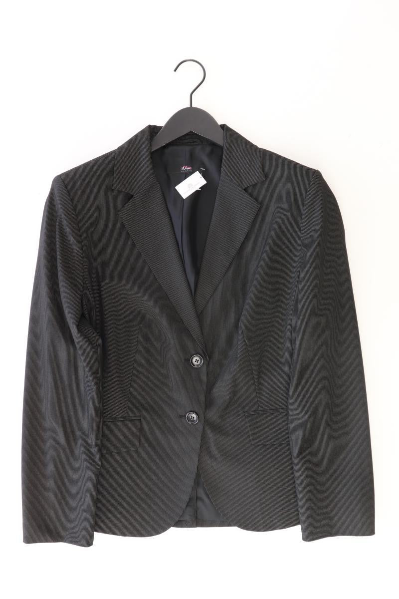 s.Oliver Selection Longblazer Gr. 44 gestreift grau aus Polyester