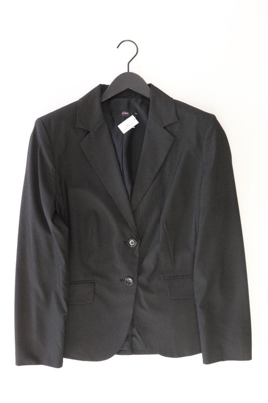 s.Oliver Selection Longblazer Gr. 44 gestreift grau aus Polyester