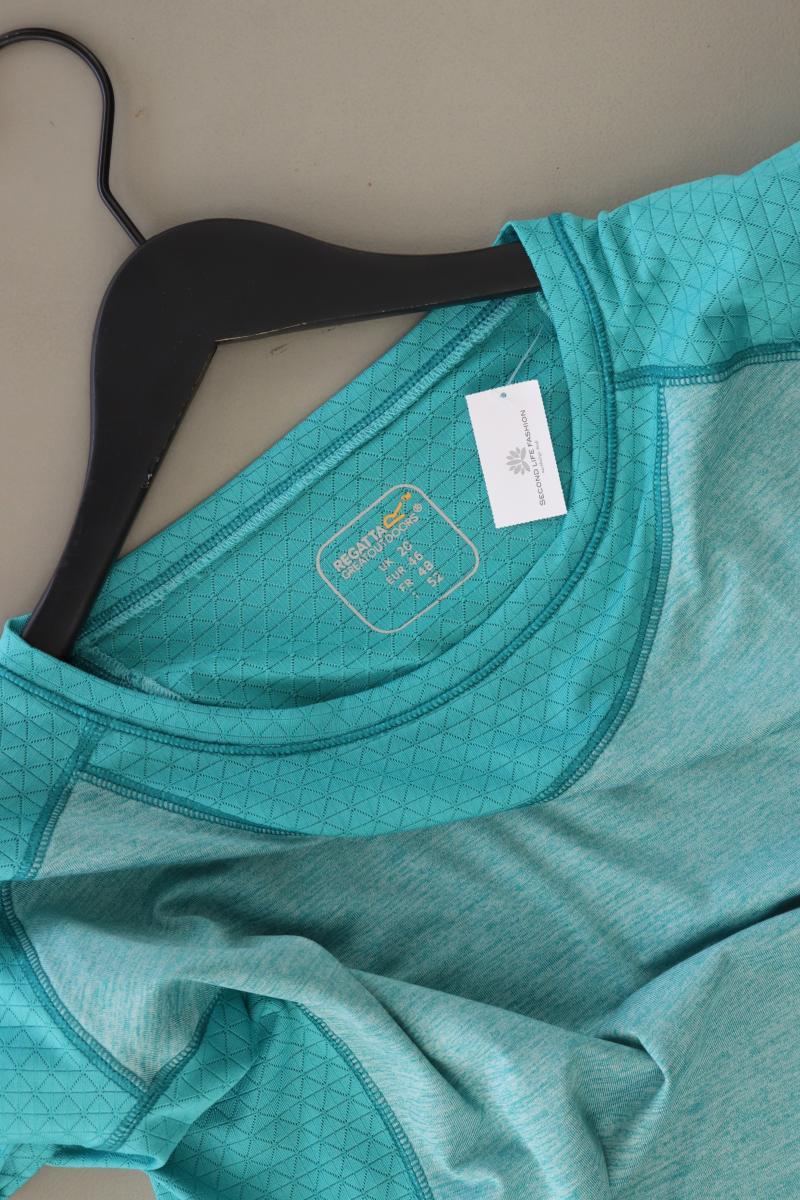Regatta Sportshirt Gr. 46 Kurzarm türkis aus Polyester